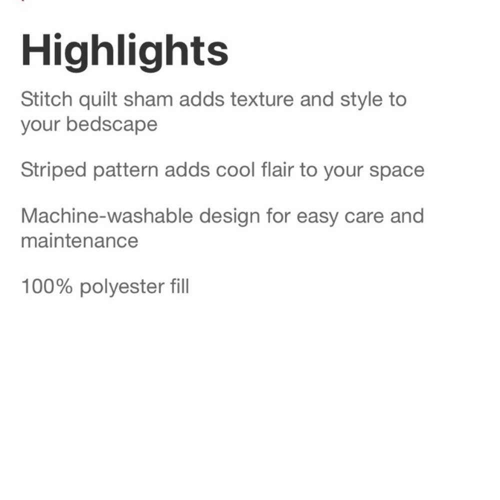 NEW set of 2 Threshold pick stitch stripe Shams - Picture 8 of 8